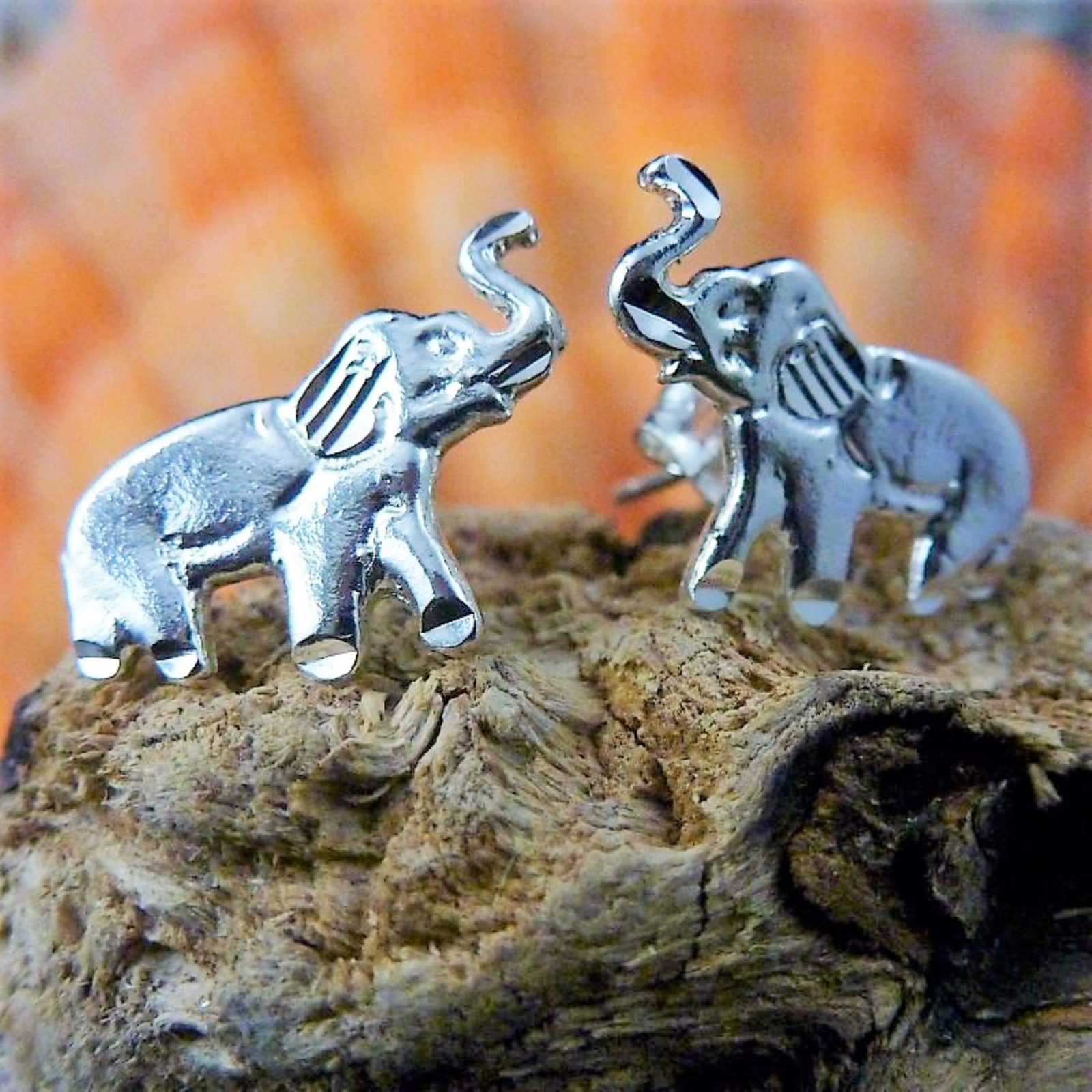 Sterling silver store elephant stud earrings