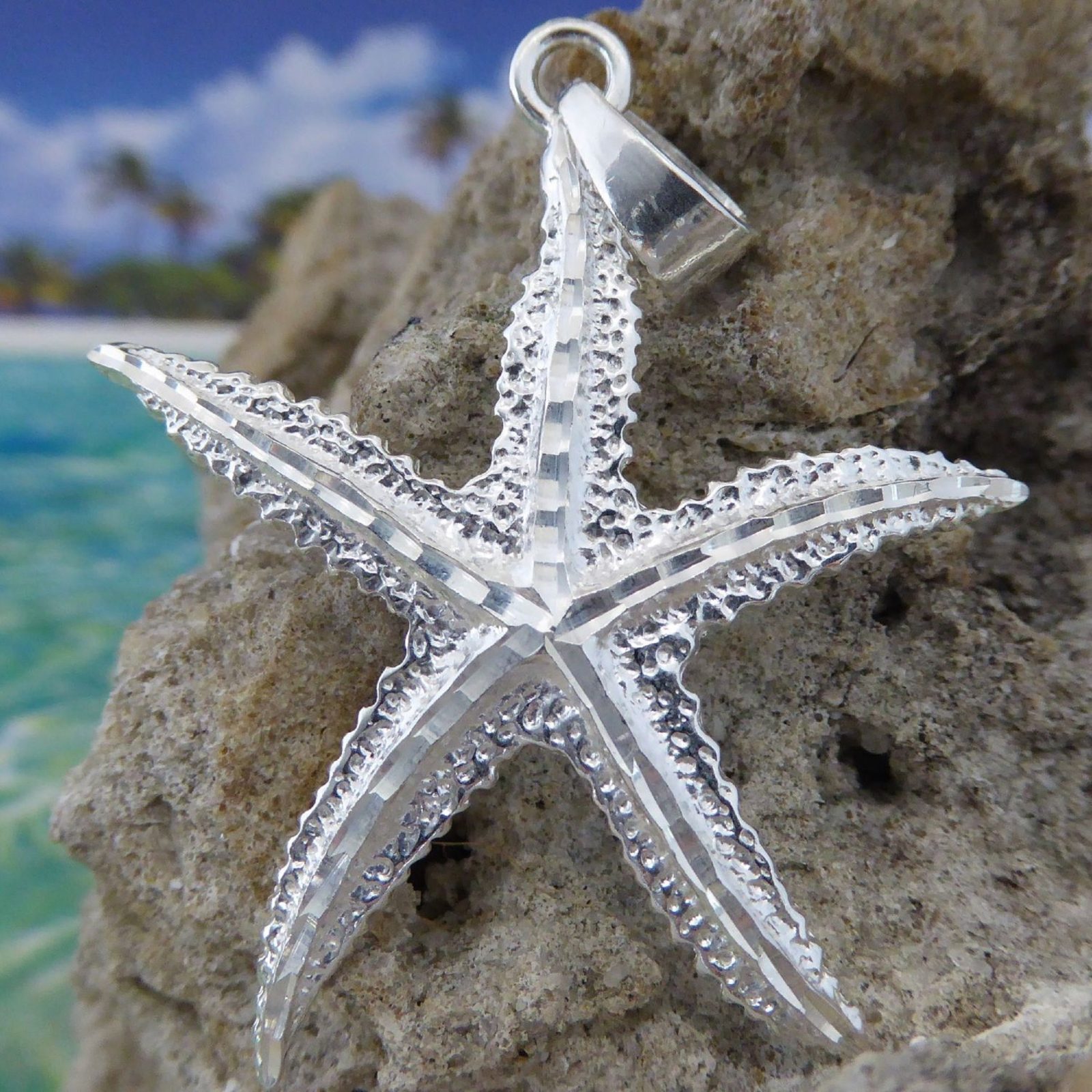 Silver Starfish Pendant, 2