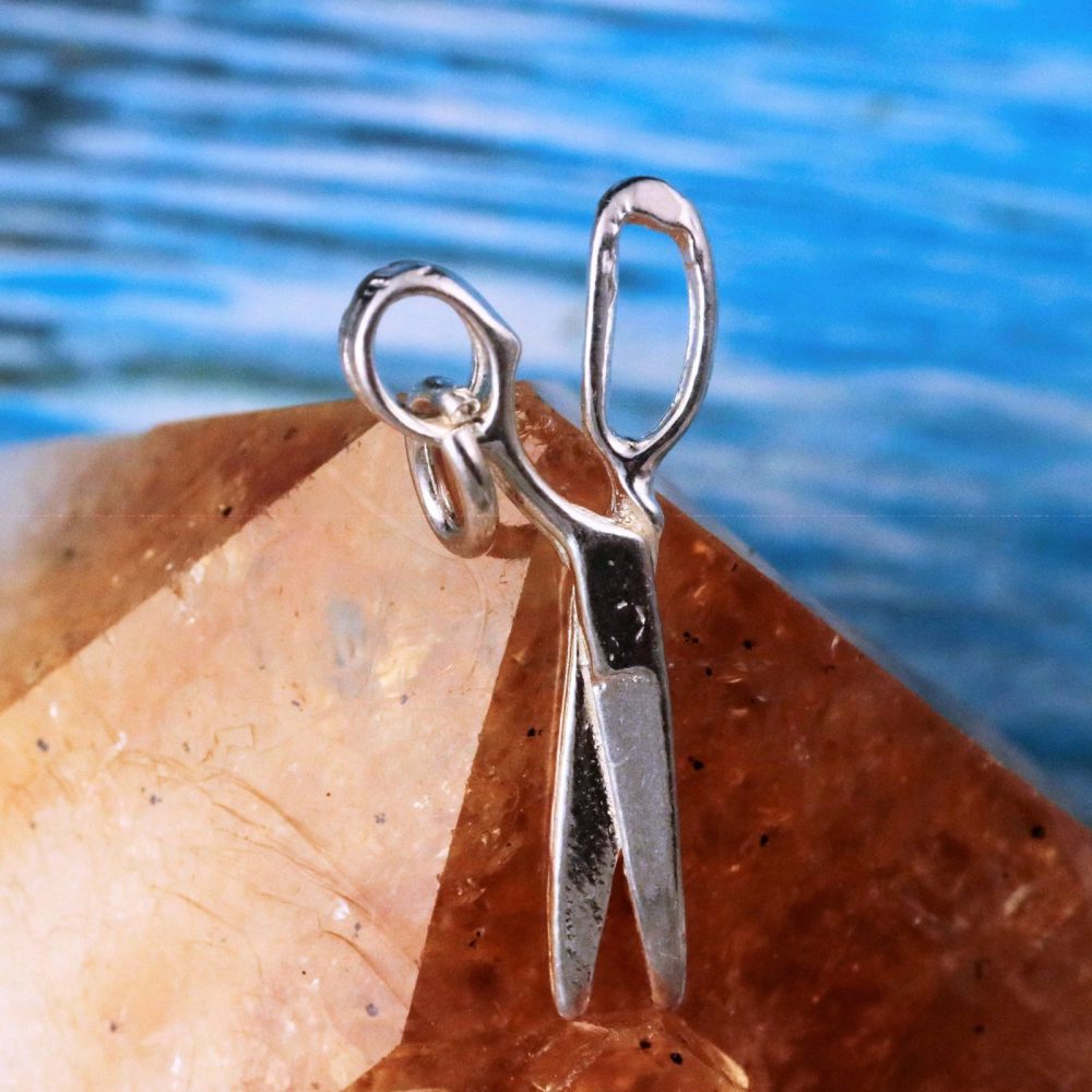 925 Silver scissors charm. 1 1/4 tall Sterling barber shears pendant,  seamstress cutters Beautician gift for her, him, Fast free shipping. -  Jewelry Network Inc