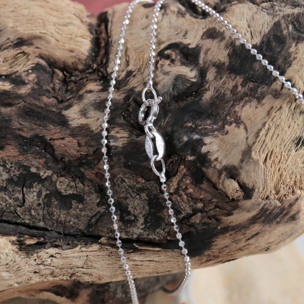Bead Chain Necklace | Beaded Chain | Boma Jewelry Sterling Silver / 20