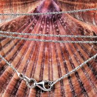 Silver Sparkle link Chain. 18 .925 Sterling Italian made .85mm,Diamond cut  Rhodium Plated, Tarnish proof finish, Lobster claw. Last one! - Jewelry  Network Inc